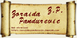 Zoraida Pandurević vizit kartica